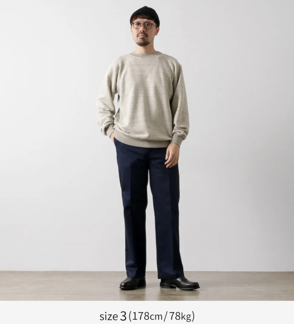 UNDYED / Lined Crew Neck Sweatshirt Colored Organic Cotton