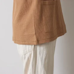 UNDYED / Waffle Cardigan Colored Organic Cotton