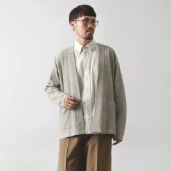 UNDYED / Waffle Cardigan Colored Organic Cotton