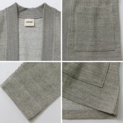 UNDYED / Waffle Cardigan Colored Organic Cotton
