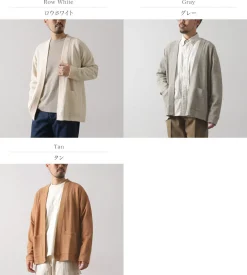 UNDYED / Waffle Cardigan Colored Organic Cotton