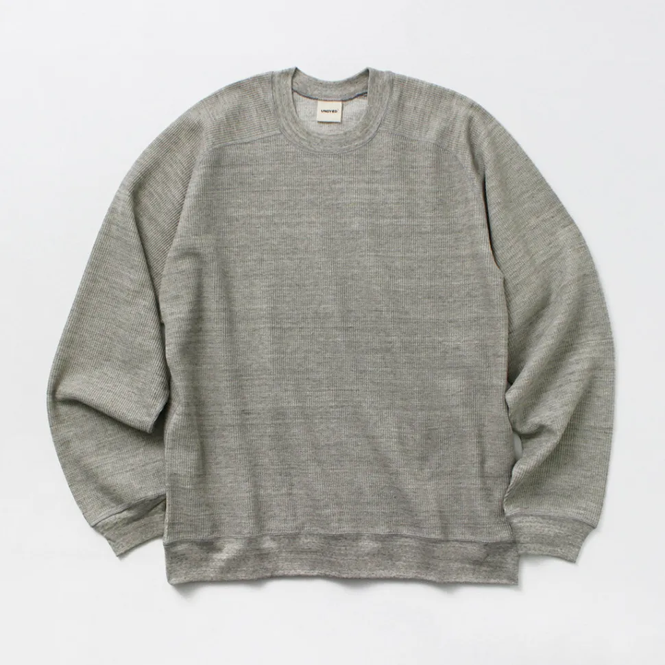 UNDYED / Waffle Sweatshirt Colored Organic Cotton