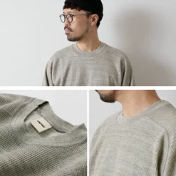 UNDYED / Waffle Sweatshirt Colored Organic Cotton