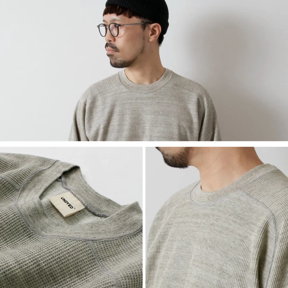 UNDYED / Waffle Sweatshirt Colored Organic Cotton