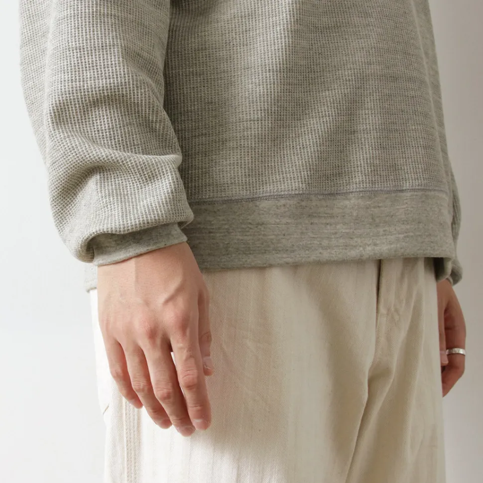 UNDYED / Waffle Sweatshirt Colored Organic Cotton