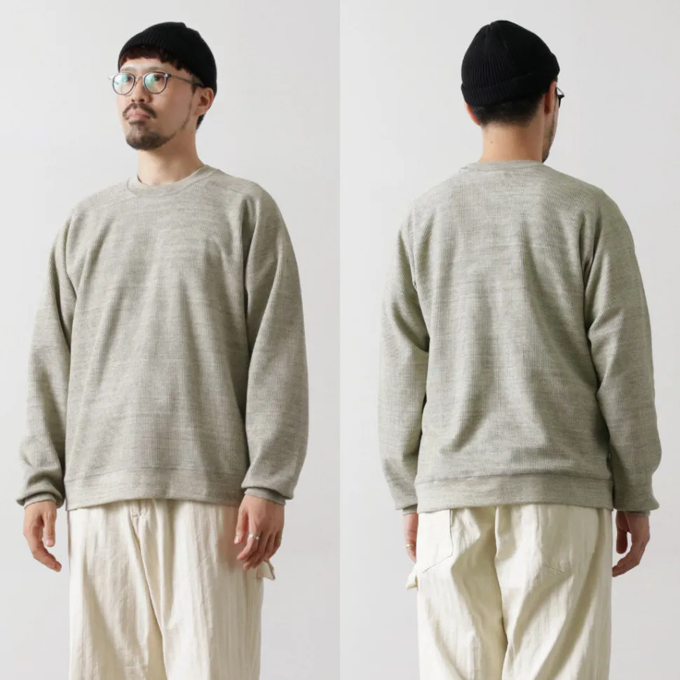 UNDYED / Waffle Sweatshirt Colored Organic Cotton