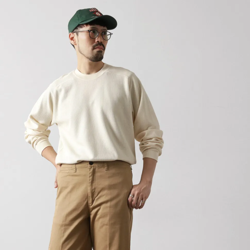 UNDYED / Waffle Sweatshirt Colored Organic Cotton