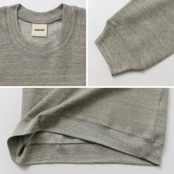 UNDYED / Waffle Sweatshirt Colored Organic Cotton
