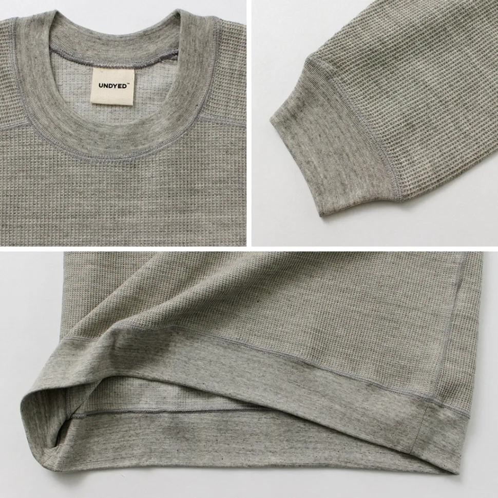 UNDYED / Waffle Sweatshirt Colored Organic Cotton