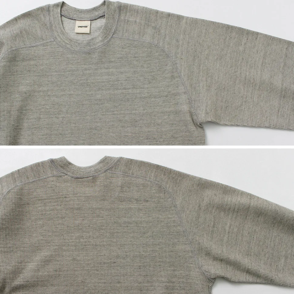 UNDYED / Waffle Sweatshirt Colored Organic Cotton