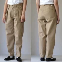 UNIVERSAL OVERALL / Heritage T/C Relaxed 2-Tuck Trousers STONE CARVER
