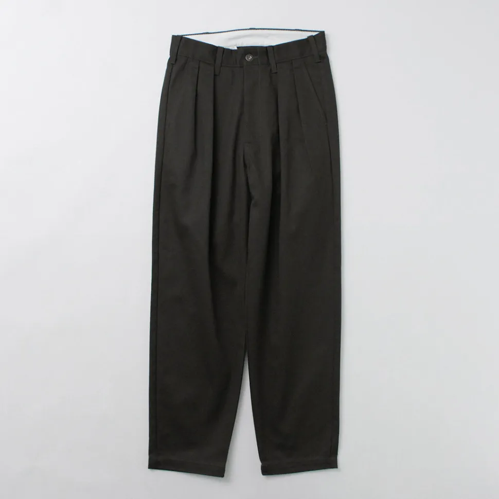 UNIVERSAL OVERALL / Heritage T/C Relaxed 2-Tuck Trousers STONE CARVER