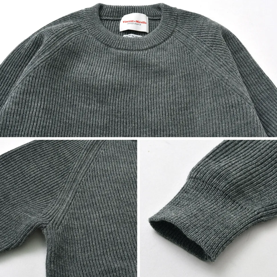 VINCENT ET MIREILLE / 8 gauge ribbed Crewneck Sweater
