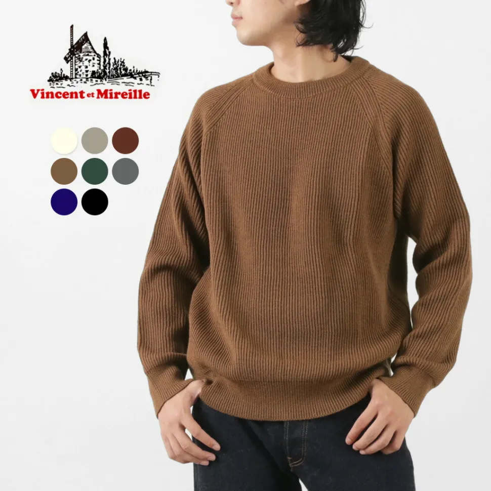 VINCENT ET MIREILLE / 8 gauge ribbed Crewneck Sweater