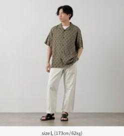 WAX LONDON / Didcot Short Sleeve Shirt Ditsy Tile