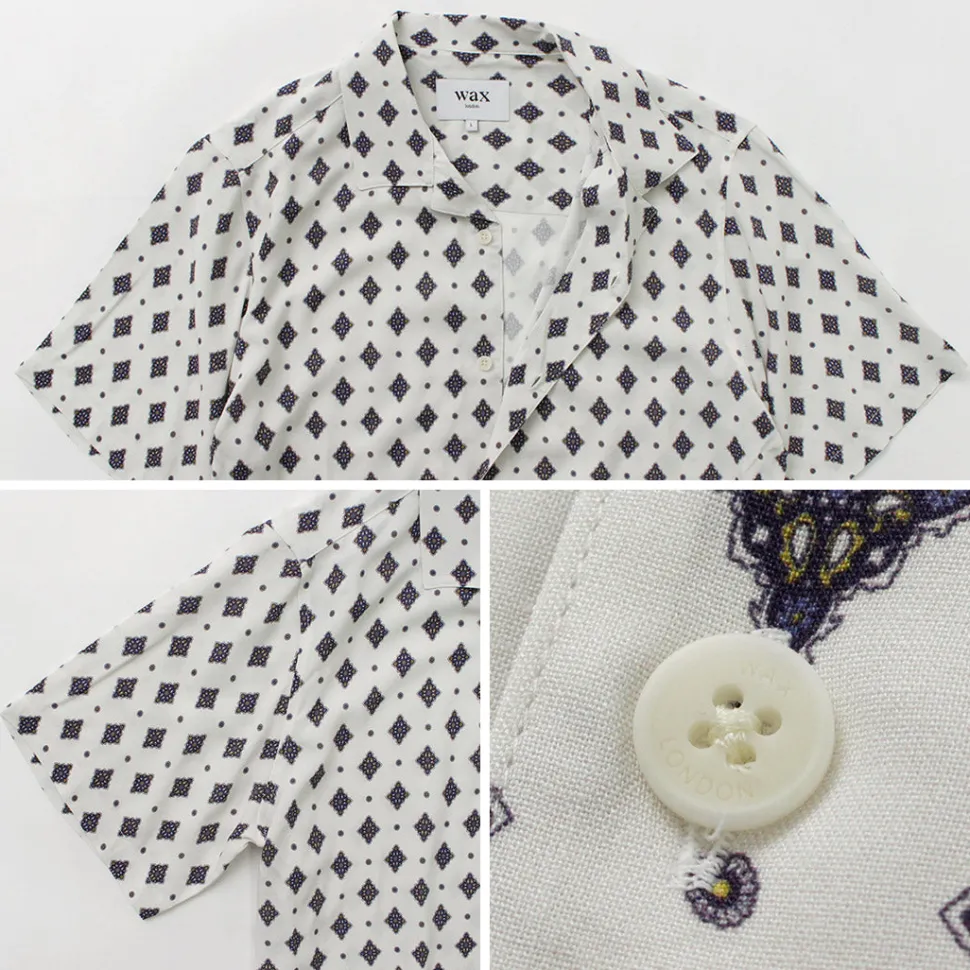 WAX LONDON / Didcot Short Sleeve Shirt Ditsy Tile