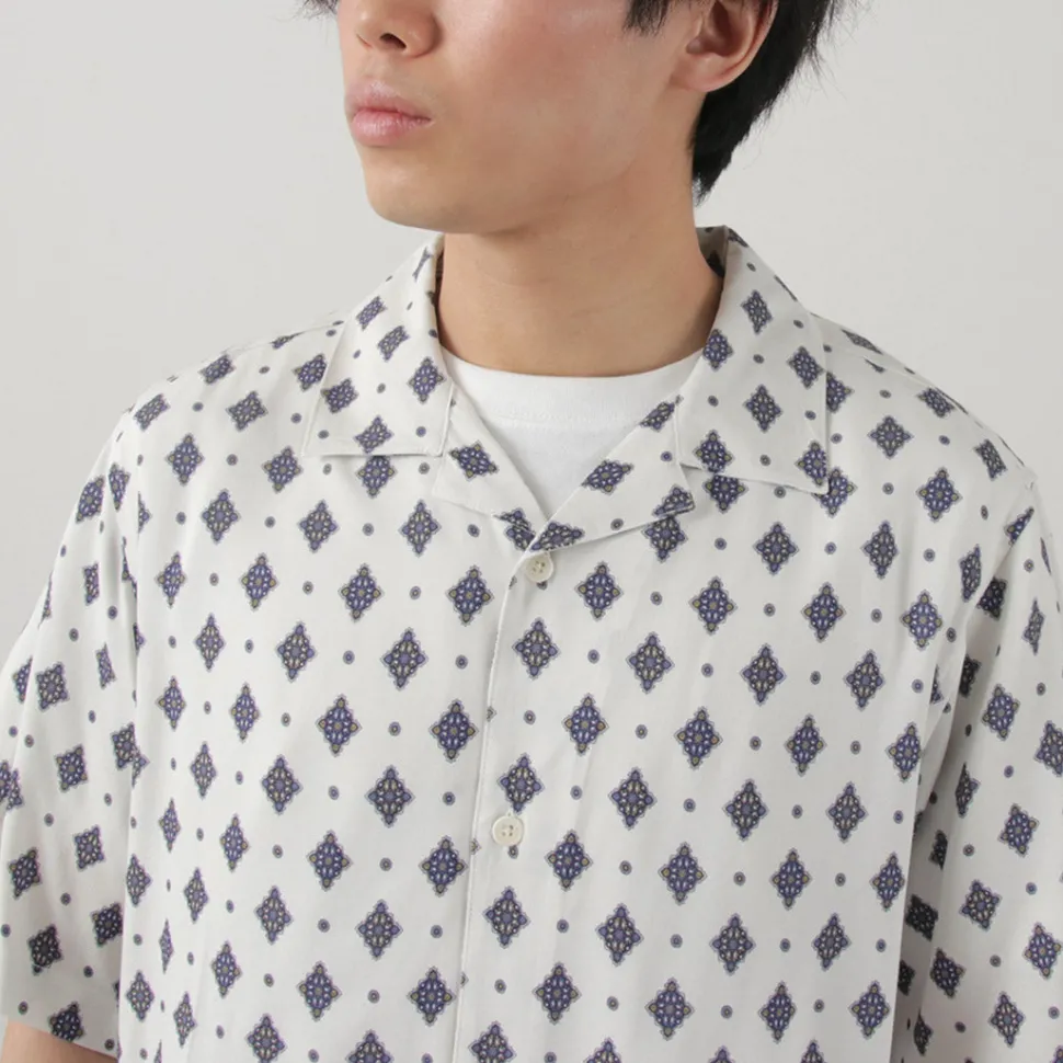 WAX LONDON / Didcot Short Sleeve Shirt Ditsy Tile