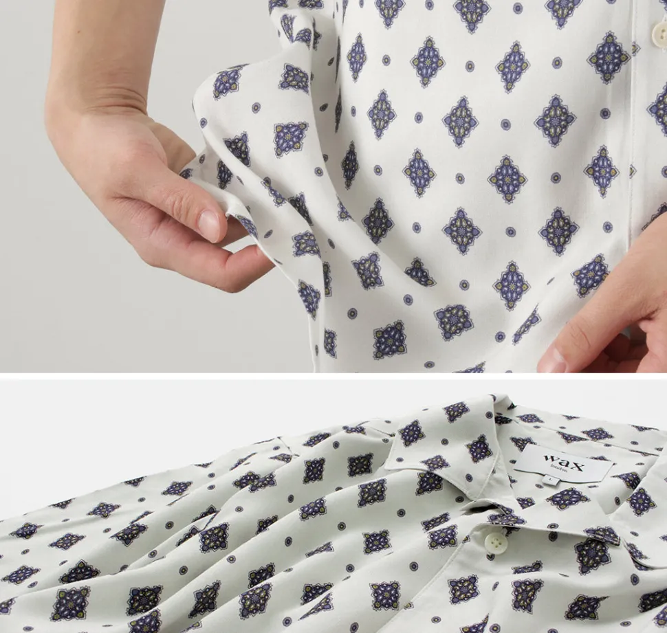 WAX LONDON / Didcot Short Sleeve Shirt Ditsy Tile