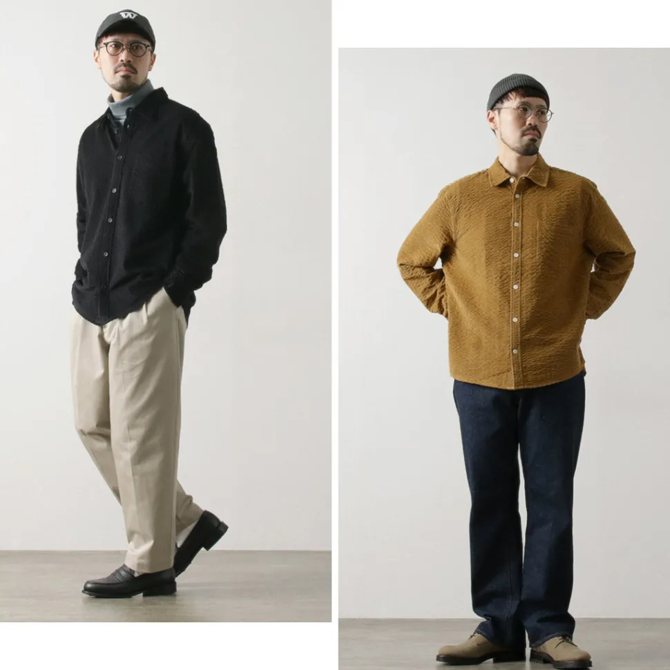 WAX LONDON / sherry-shirt seersucker cord