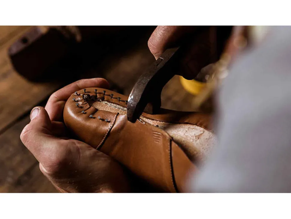 WHEELROBE / 15078 Heavy Stitching Moc Toe Leather Shoes