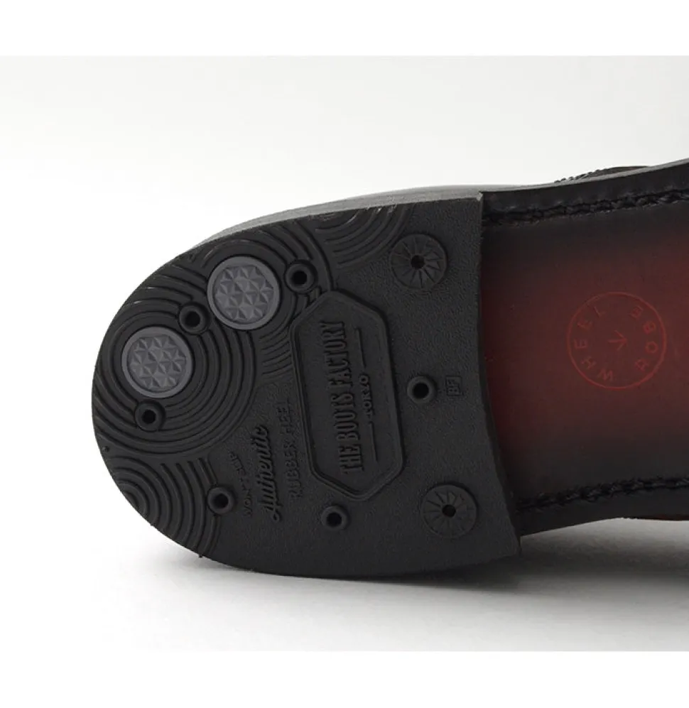 WHEELROBE / 15078 Heavy Stitching Moc Toe Leather Shoes