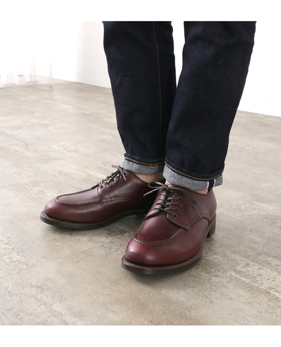 WHEELROBE / 15078 Heavy Stitching Moc Toe Leather Shoes