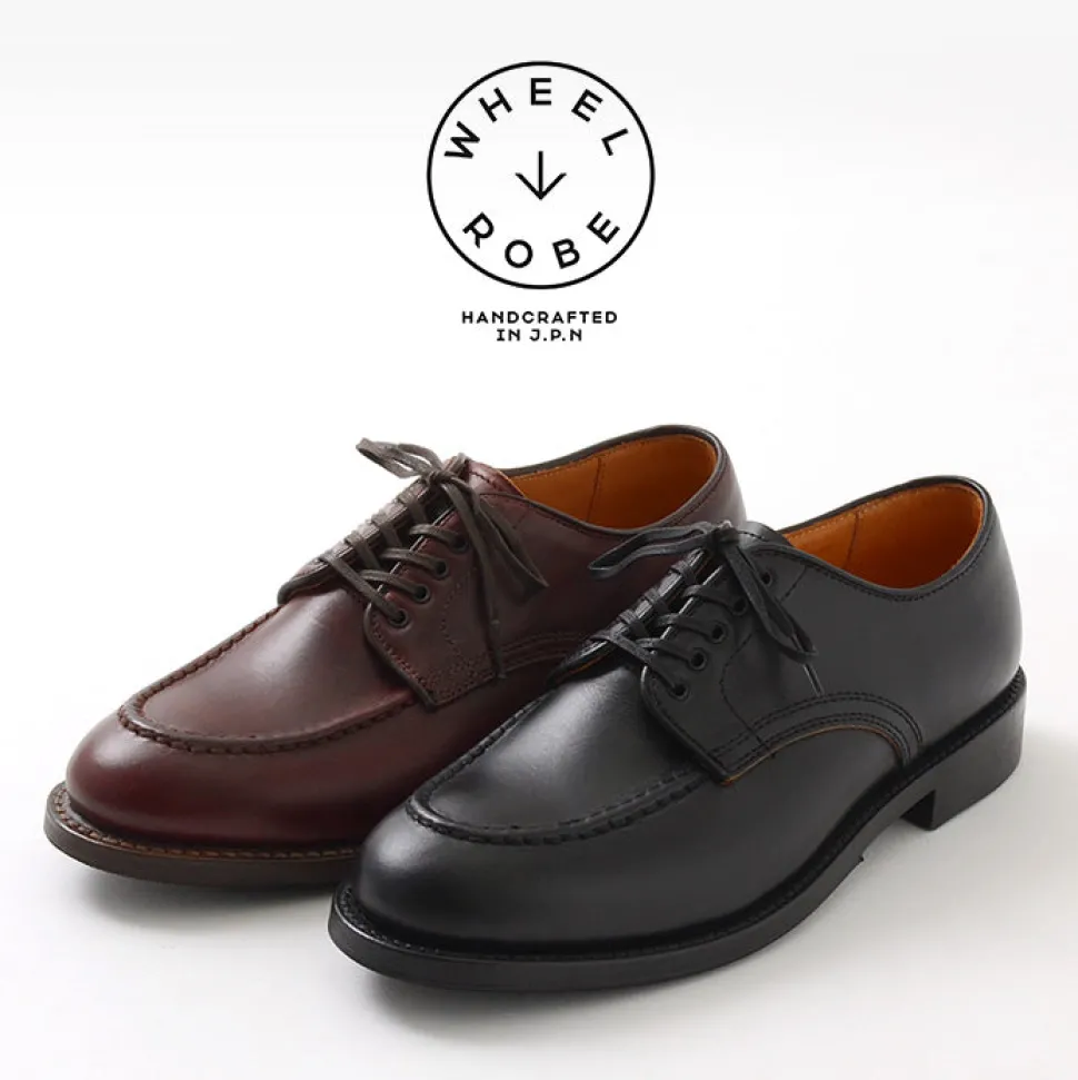 WHEELROBE / 15078 Heavy Stitching Moc Toe Leather Shoes