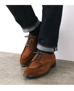 WHEELROBE / 15078S Heavy Stitching Moc Toe Suede Shoes