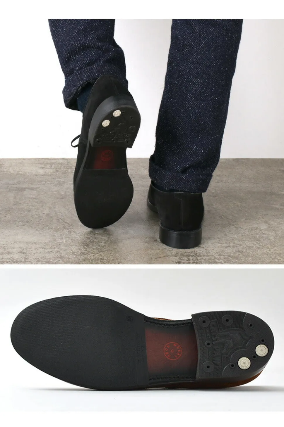 WHEELROBE / 15078S Heavy Stitching Moc Toe Suede Shoes