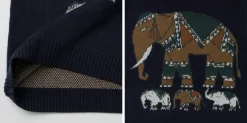 WHITE MOUNTAINEERING / Elephant Crewneck Pullover Knit
