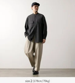 WHITE MOUNTAINEERING / Stretch Band Collar Shirt