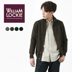 WILLIAM LOCKIE / Lambs Wool Turtleneck Cardigan