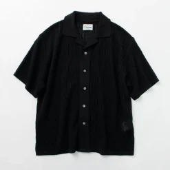 YONETOMI NEW BASIC / Cotton SUKASHI Knit Shirt