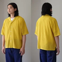 YONETOMI NEW BASIC / Cotton SUKASHI Knit Shirt