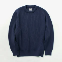 YONETOMI NEW BASIC / Extra Fine Wool Ribbed Knit Pullover