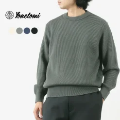 YONETOMI NEW BASIC / Extra Fine Wool Ribbed Knit Pullover