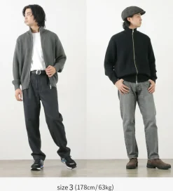 YONETOMI NEW BASIC / Extra Fine Wool Ribbed Knit Blouson