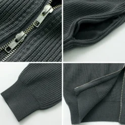 YONETOMI NEW BASIC / Extra Fine Wool Ribbed Knit Blouson