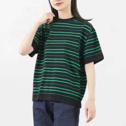 YONETOMI NEW BASIC / Light Wave Cotton Knitted Pullover T-shirt