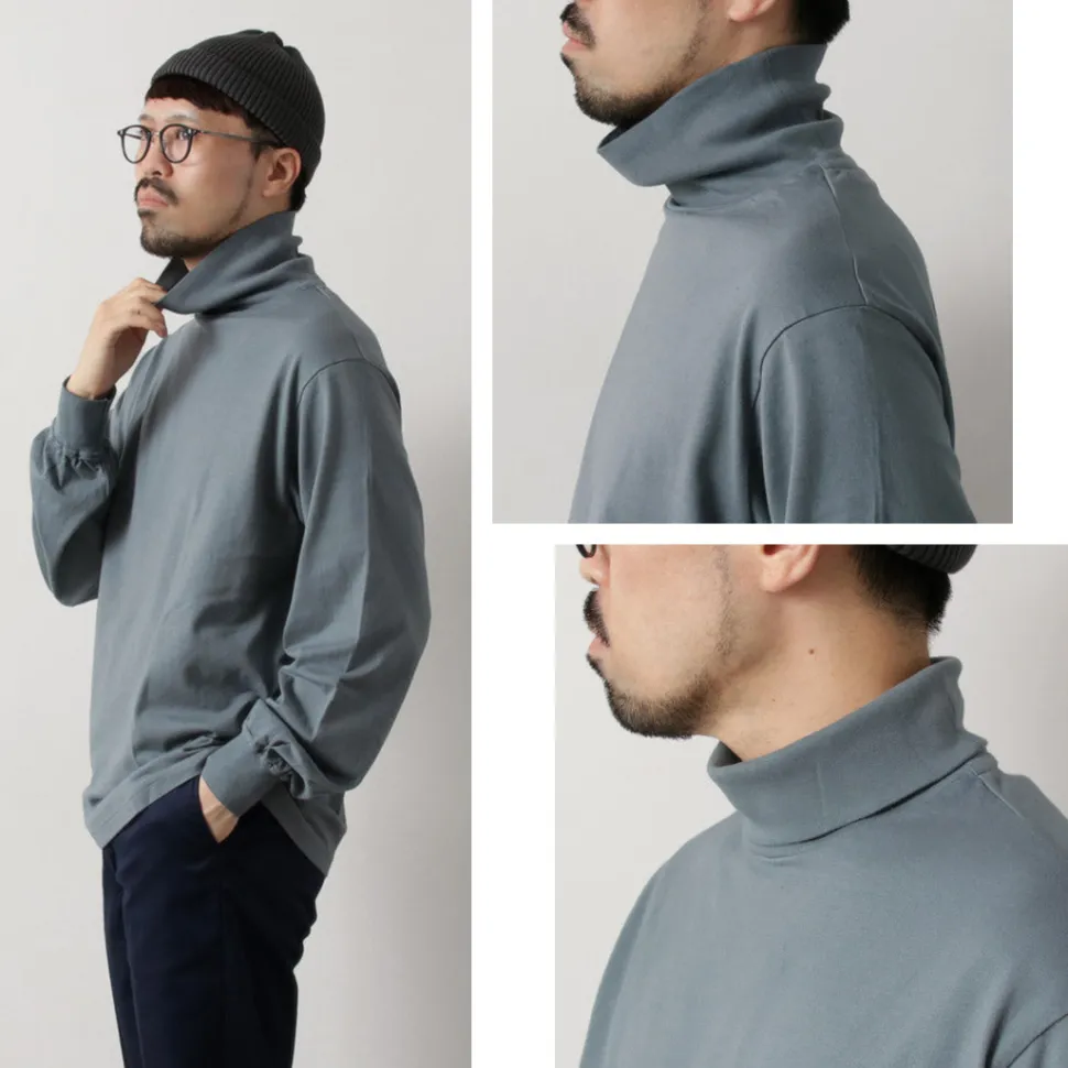 YONETOMI NEW BASIC / NEW BASIC GARMENT DYE T-SHIRT TURTLE NECK