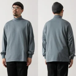 YONETOMI NEW BASIC / NEW BASIC GARMENT DYE T-SHIRT TURTLE NECK