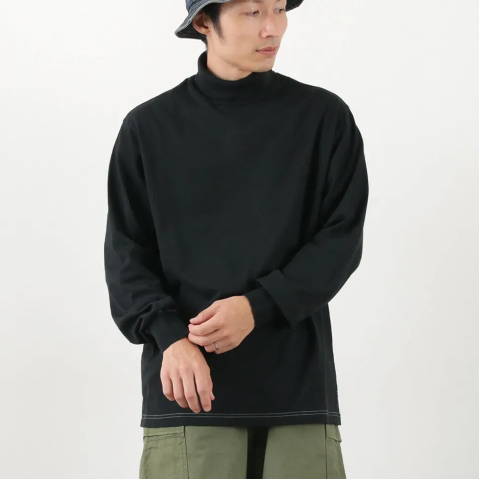 YONETOMI NEW BASIC / NEW BASIC GARMENT DYE T-SHIRT TURTLE NECK