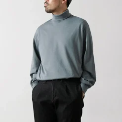 YONETOMI NEW BASIC / NEW BASIC GARMENT DYE T-SHIRT TURTLE NECK