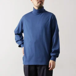 YONETOMI NEW BASIC / NEW BASIC GARMENT DYE T-SHIRT TURTLE NECK