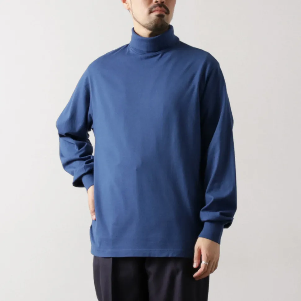 YONETOMI NEW BASIC / NEW BASIC GARMENT DYE T-SHIRT TURTLE NECK