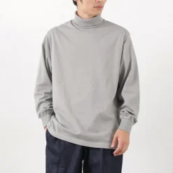 YONETOMI NEW BASIC / NEW BASIC GARMENT DYE T-SHIRT TURTLE NECK