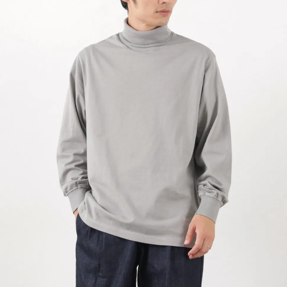 YONETOMI NEW BASIC / NEW BASIC GARMENT DYE T-SHIRT TURTLE NECK