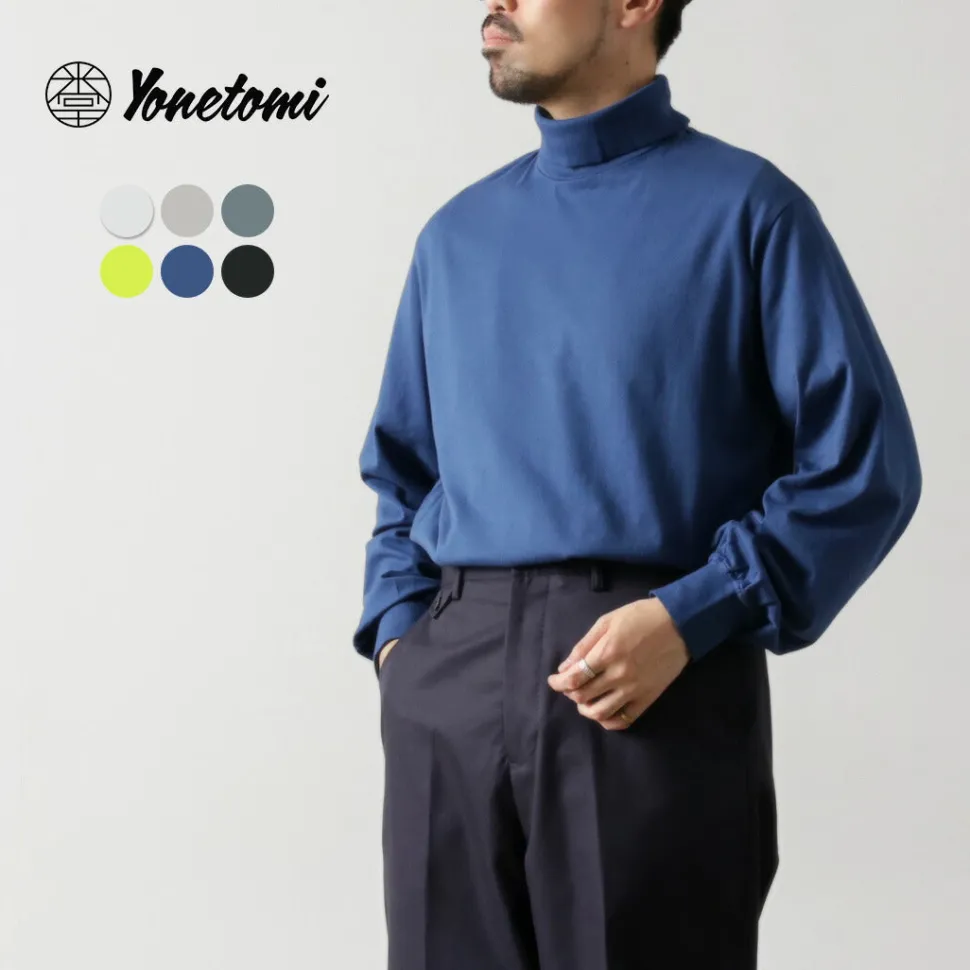 YONETOMI NEW BASIC / NEW BASIC GARMENT DYE T-SHIRT TURTLE NECK