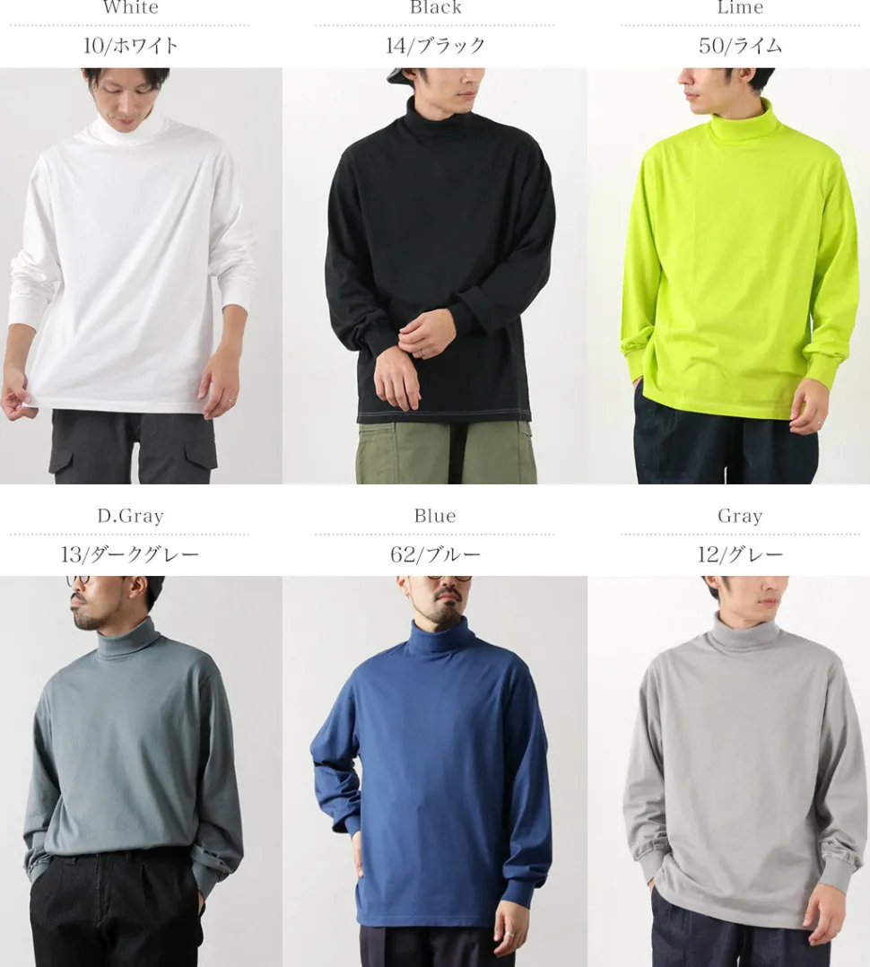 YONETOMI NEW BASIC / NEW BASIC GARMENT DYE T-SHIRT TURTLE NECK