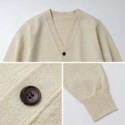 YONETOMI NEW BASIC / Rigid Cashmere Knit Cardigan